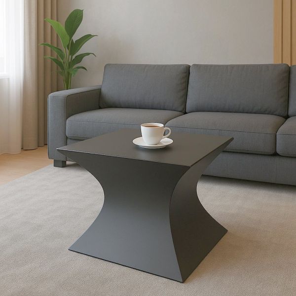 Stolik kawowy bryłowy 3D nowoczesny metal - zdjęcie 6