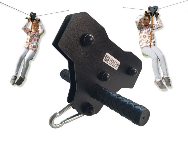 Uchwyt tyrolki bloczek podwójny - tyrolka ogrodowa - zdjęcie 1