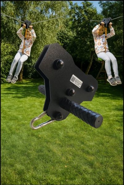 Uchwyt tyrolki bloczek podwójny - tyrolka ogrodowa - zdjęcie 3