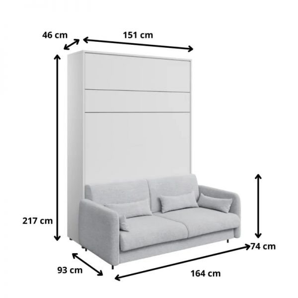  BED CONCEPT z sofą BC-18 140 Lenart Materac 140x200 - zdjęcie 10