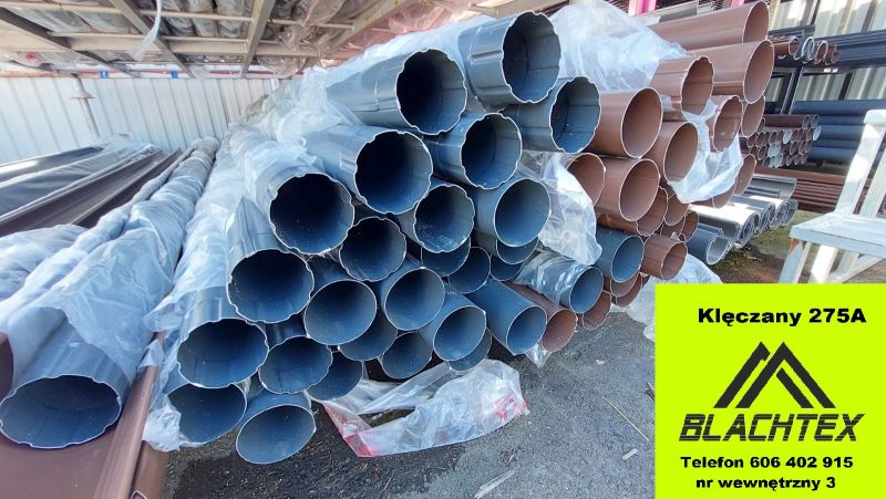 Rynny METAL od ręki brąz i grafit fi125/90 Blachtex Klęczany - zdjęcie 3