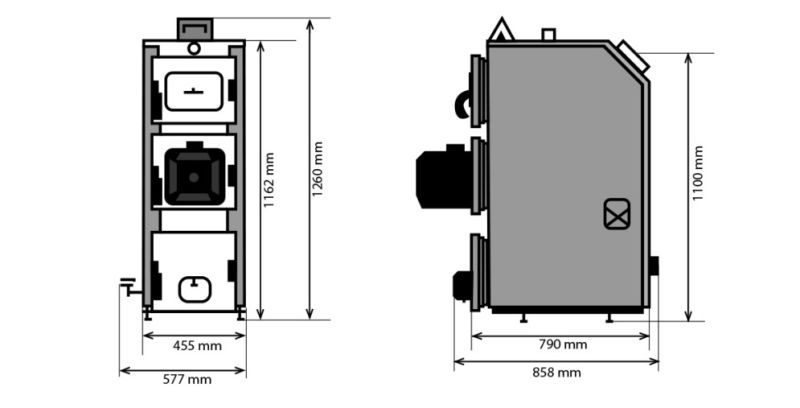 DrewKo Hybrid 12 kW – dwupaliwowy kocioł na drewno i pellet - zdjęcie 7