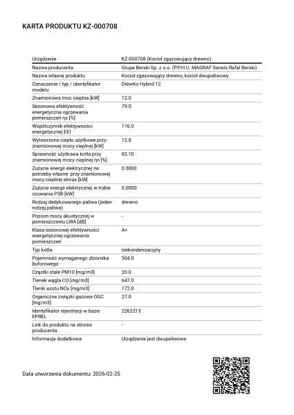 DrewKo Hybrid 12 kW – dwupaliwowy kocioł na drewno i pellet - zdjęcie 5
