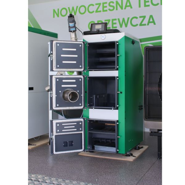 DrewKo Hybrid 12 kW – dwupaliwowy kocioł na drewno i pellet - zdjęcie 2