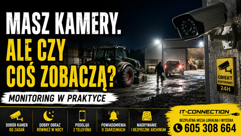 Monitoring i kamery – montaż, konfiguracja, podgląd w telefonie - zdjęcie 1