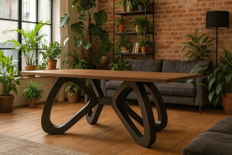 Noga do stołu 3D rama glamour biurka stolika nogi pokój pająk meble - zdjęcie 5