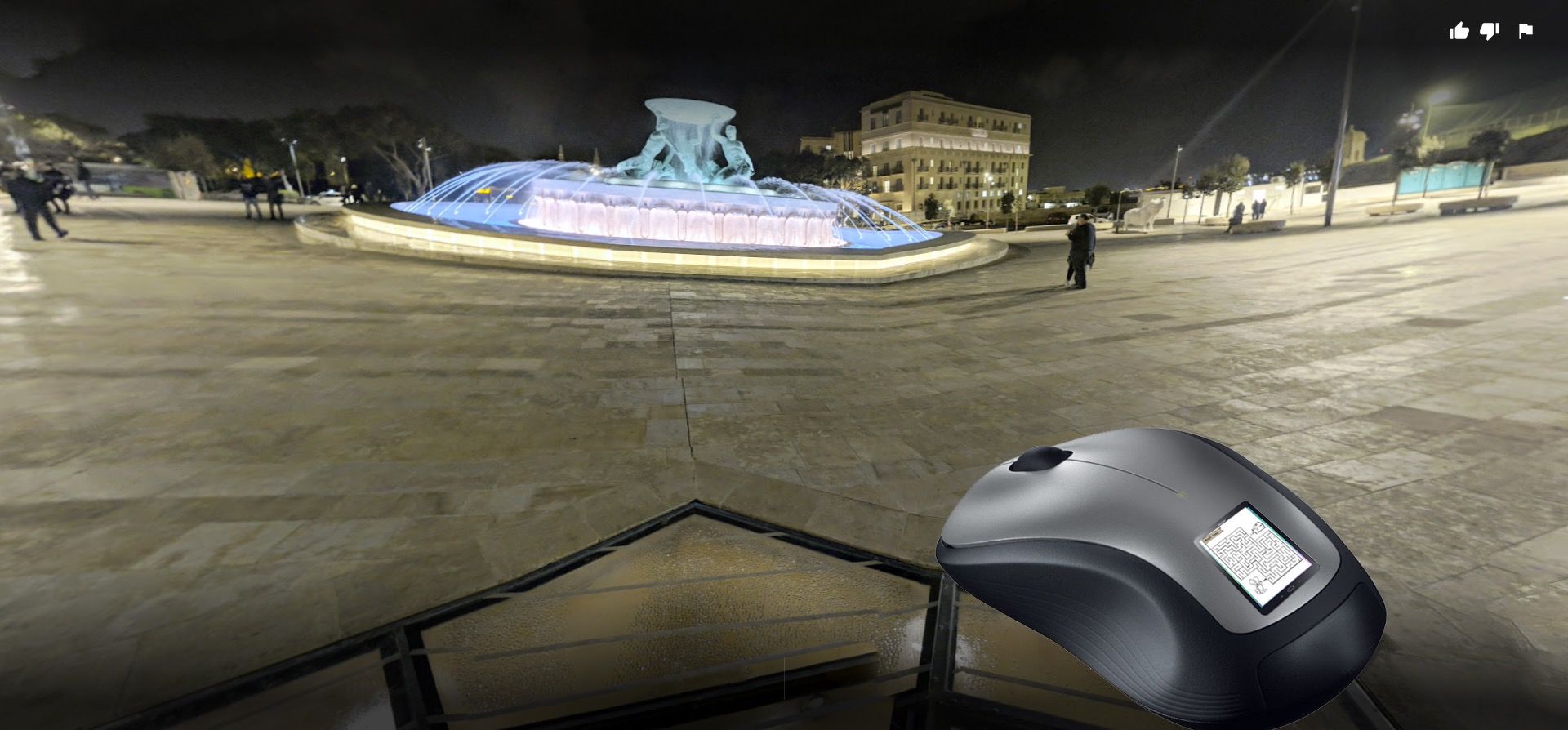 An artist’s impression of the giant mouse at Triton Square in Valletta