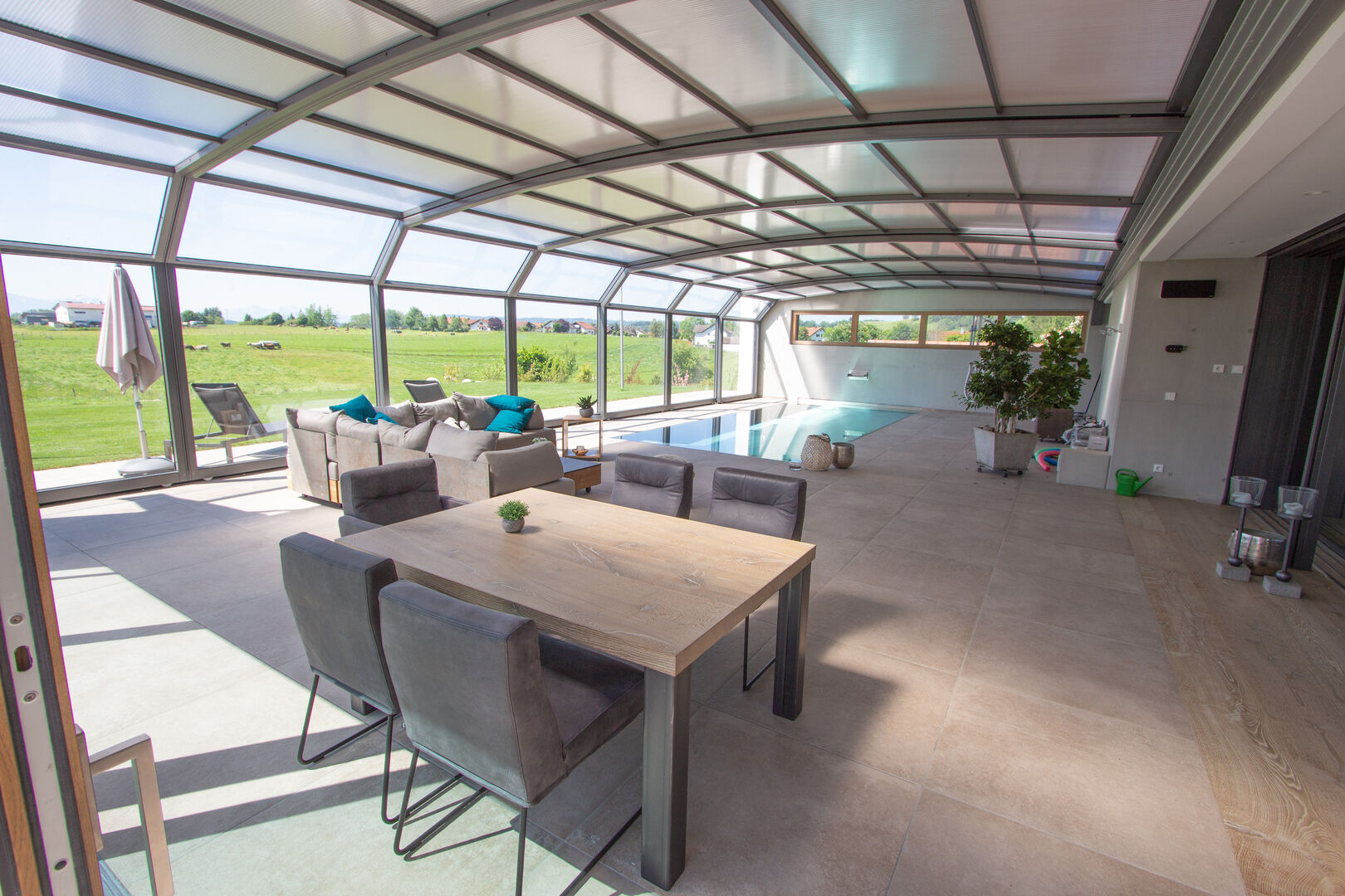 Polytherm Poolüberdachung