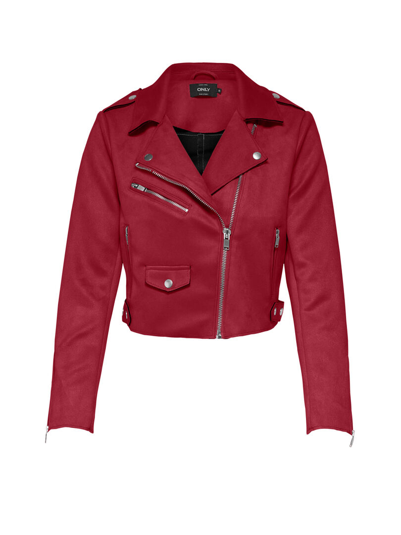 Biker Jacke in Wildlederoptik