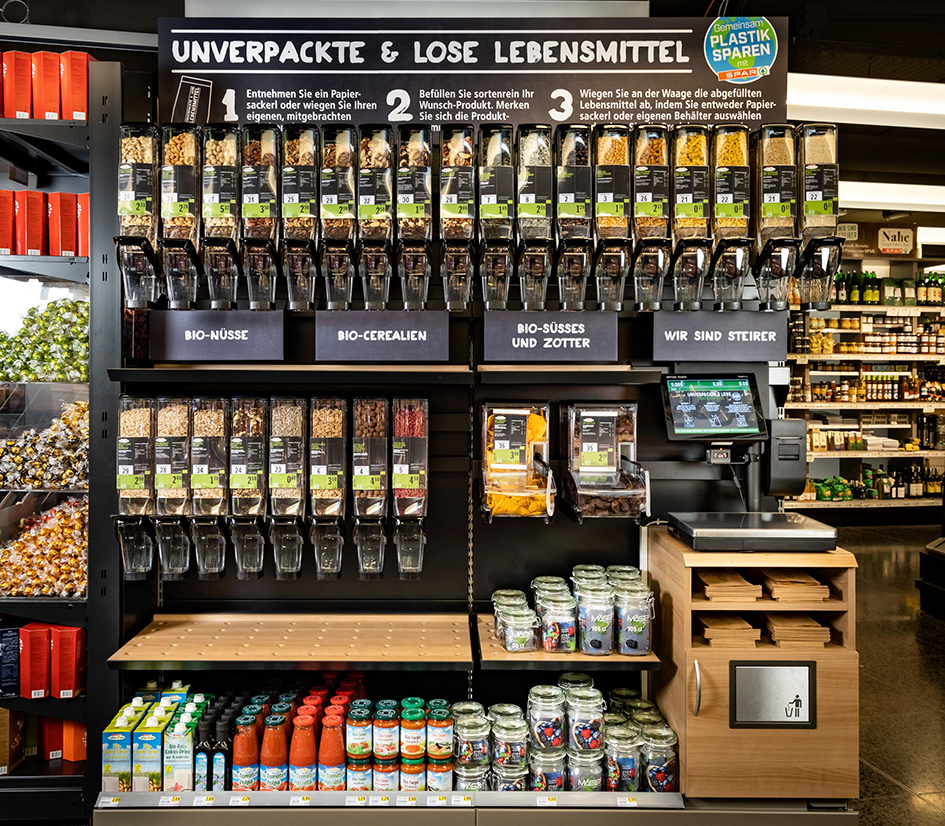 Die Abfüllstation beim EUROSPAR Kastner&amp;Öhler in der Grazer Sackstraße