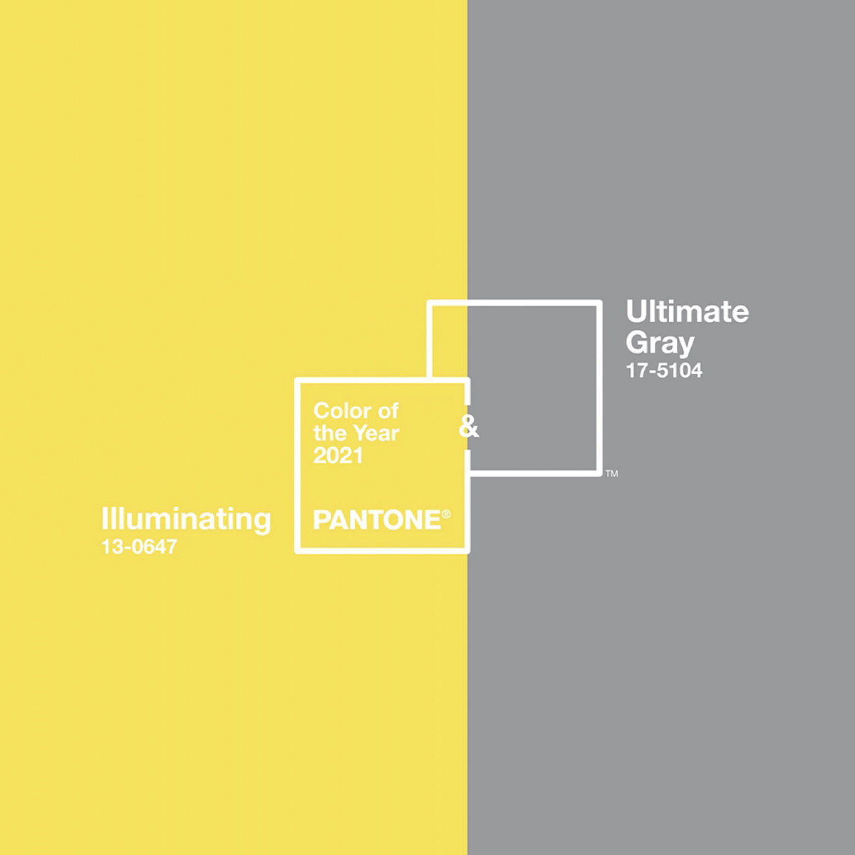 Die Pantone Trendfarben 2021, Ultimate Grey und Illuminating