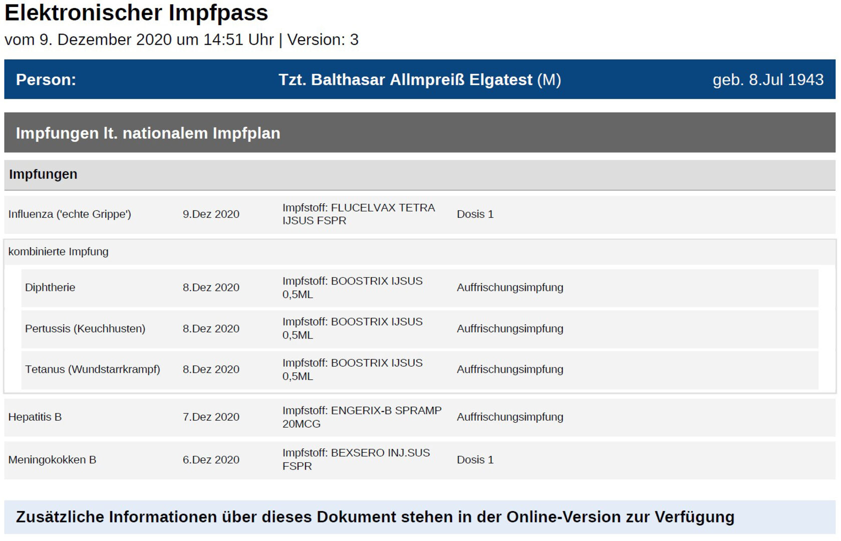 Der elektronische Impfpass