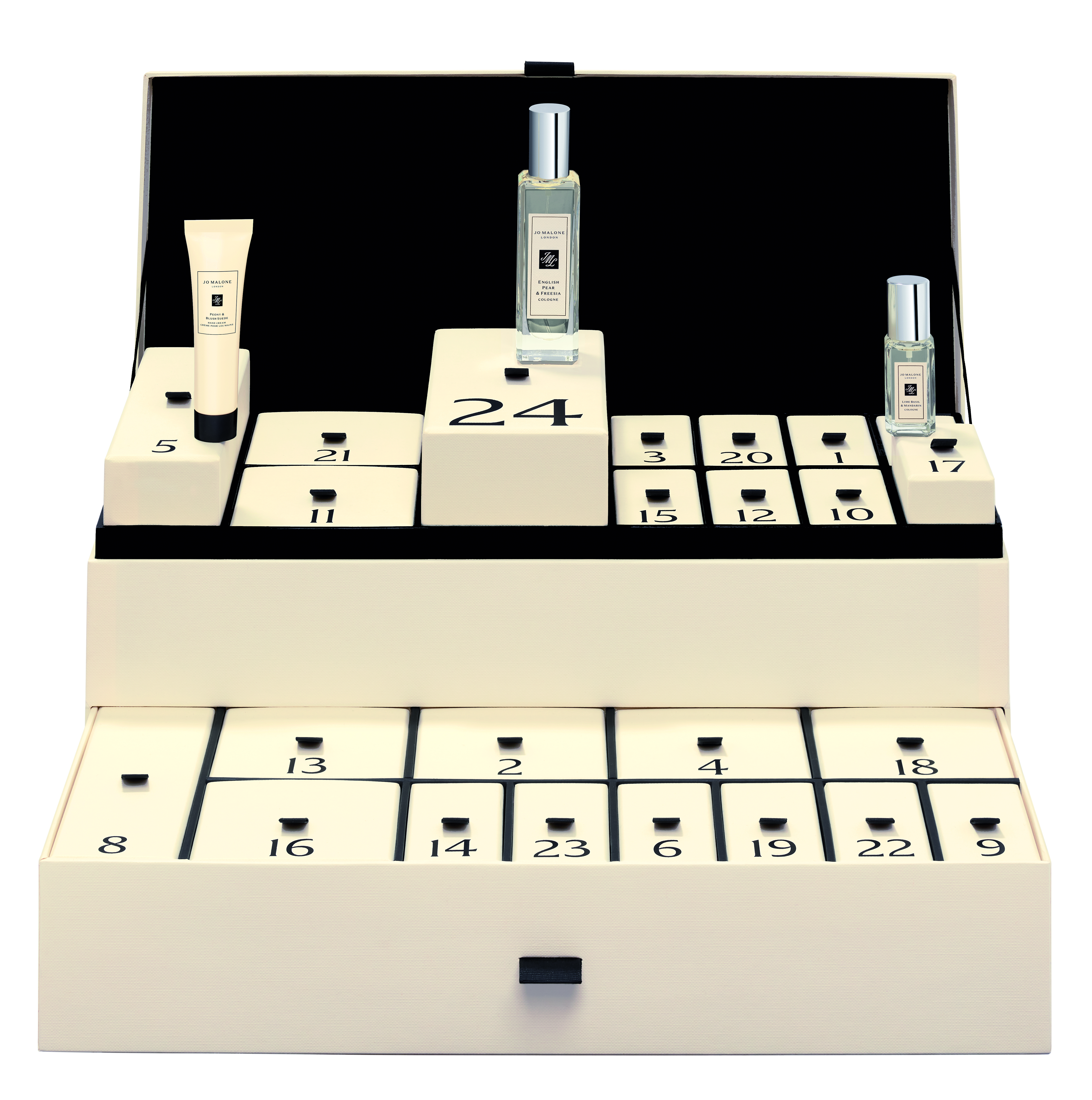 Jo Malone Adventkalender, zum Teil geöffnet
