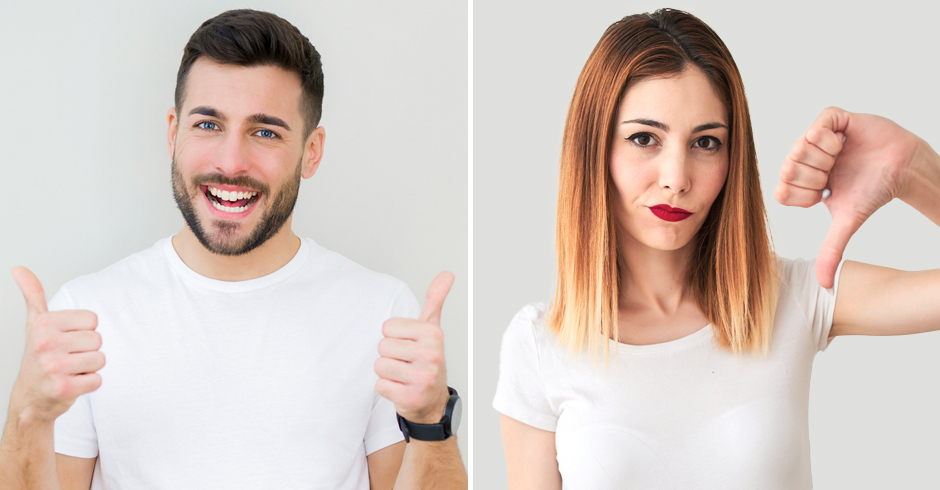 Mann und Frau mit weißen Shirt