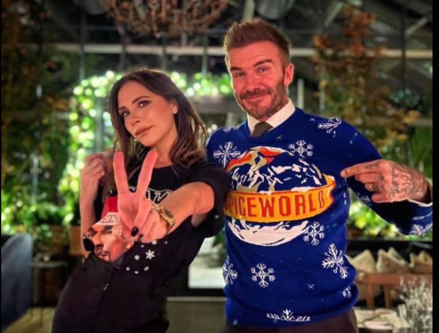 Die Beckhams in Weihnachtsstimmung