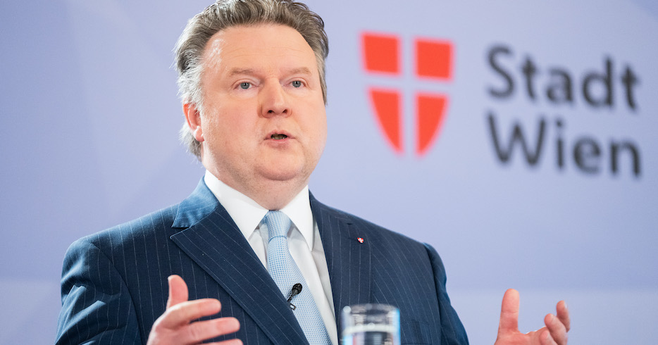 Michael Ludwig auf der Pressekonferenz zu den kommenden Öffnungsschritten.