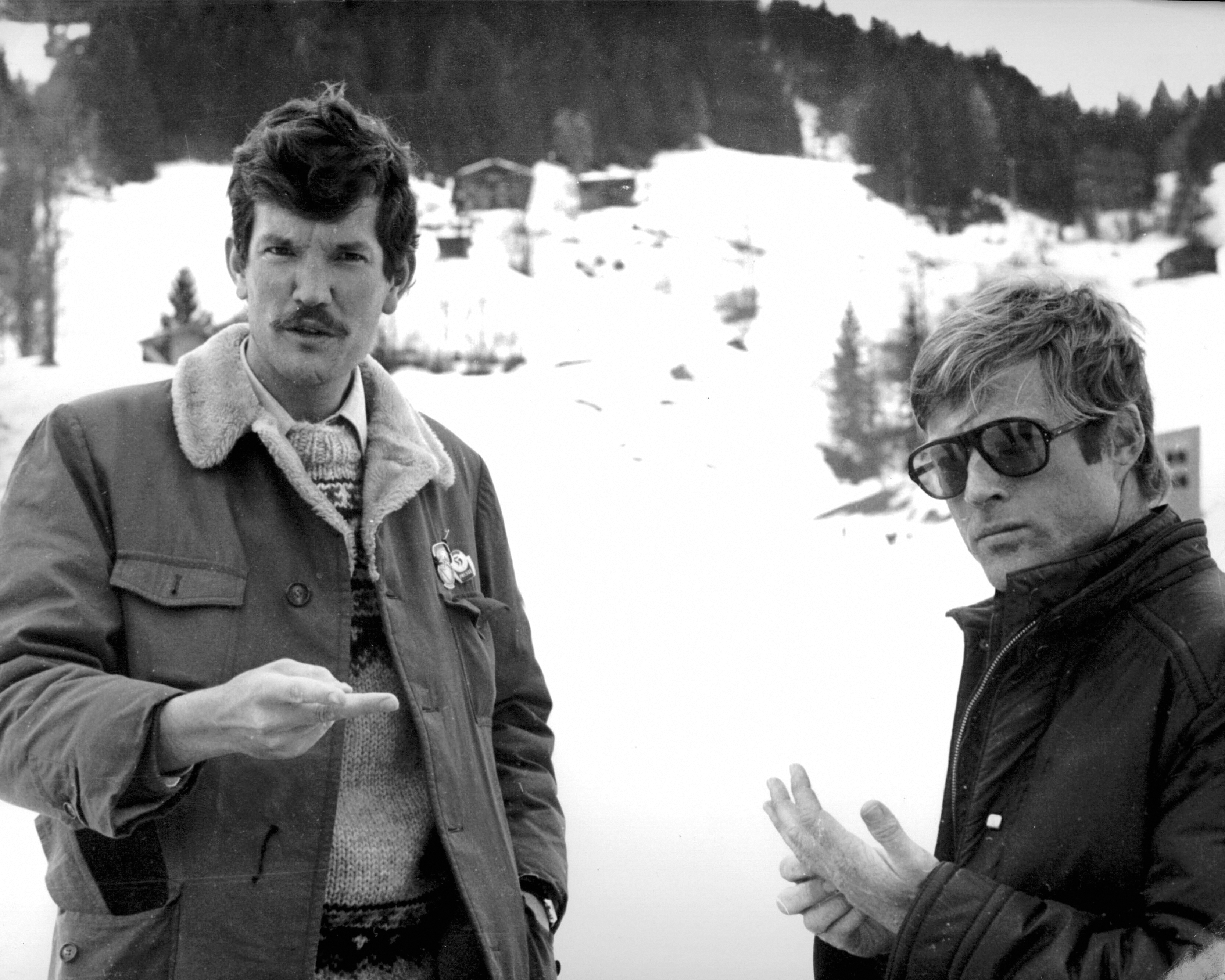 Robert Redford beim Dreh von „Schussfahrt“