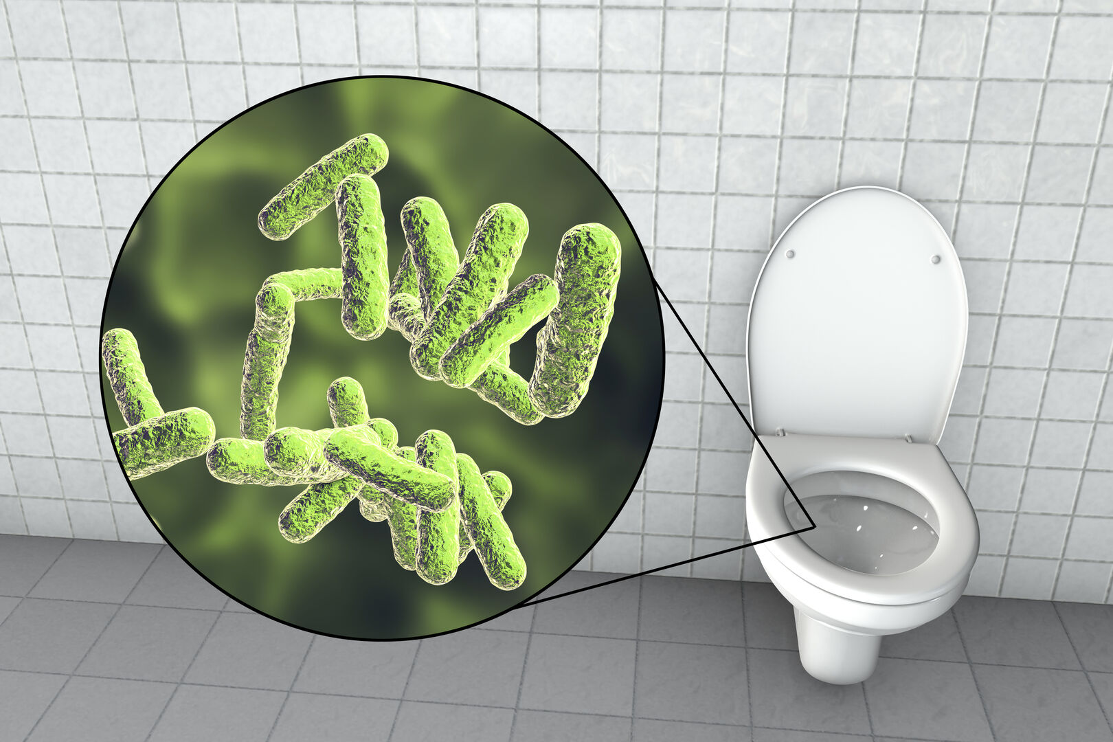 Bazillen im Klo | Credit: iStock.com/Dr_Microbe