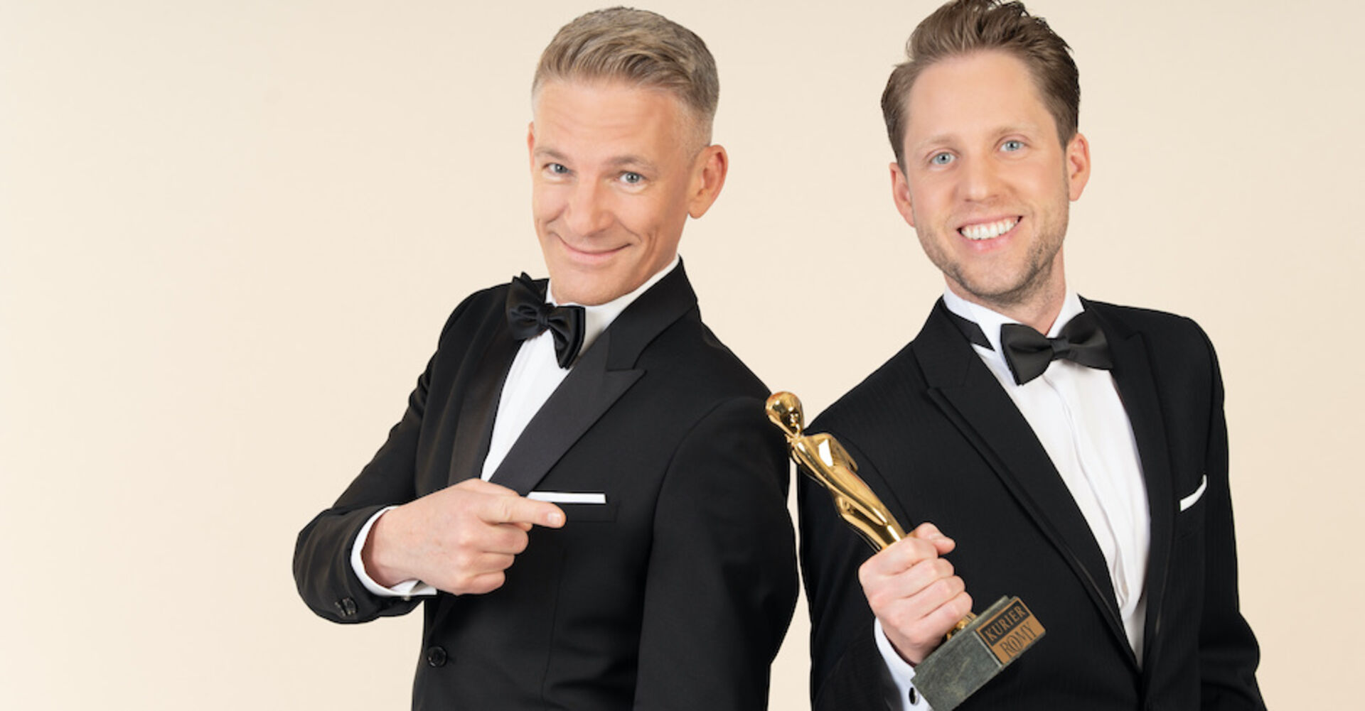 Andi Knoll und Markus Freistätter im Smoking | Credit: Roman Zach-Kiesling/First Look/picturedesk.com