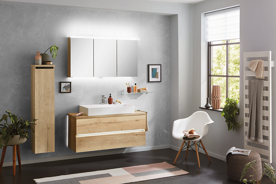 Badezimmer von XXXLutz in Grau-Beige-Tönen | Credit: XXXLutz