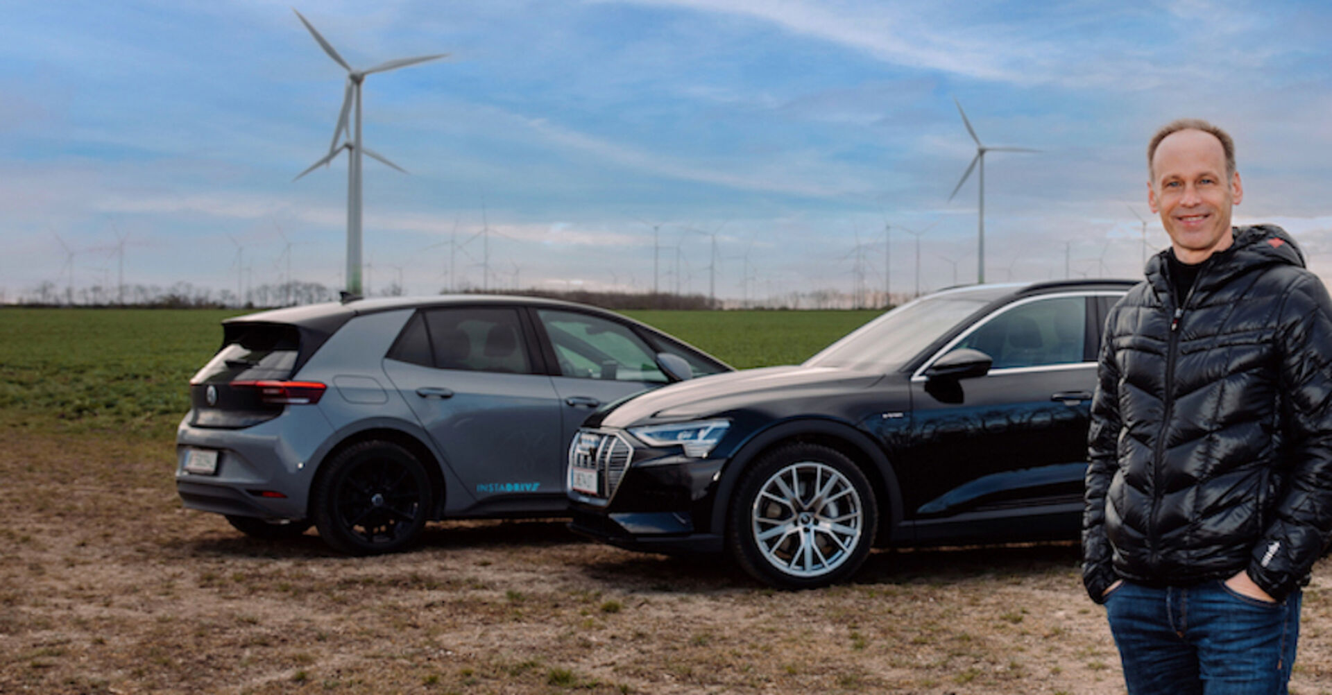 Windräder, Autos und Moderator