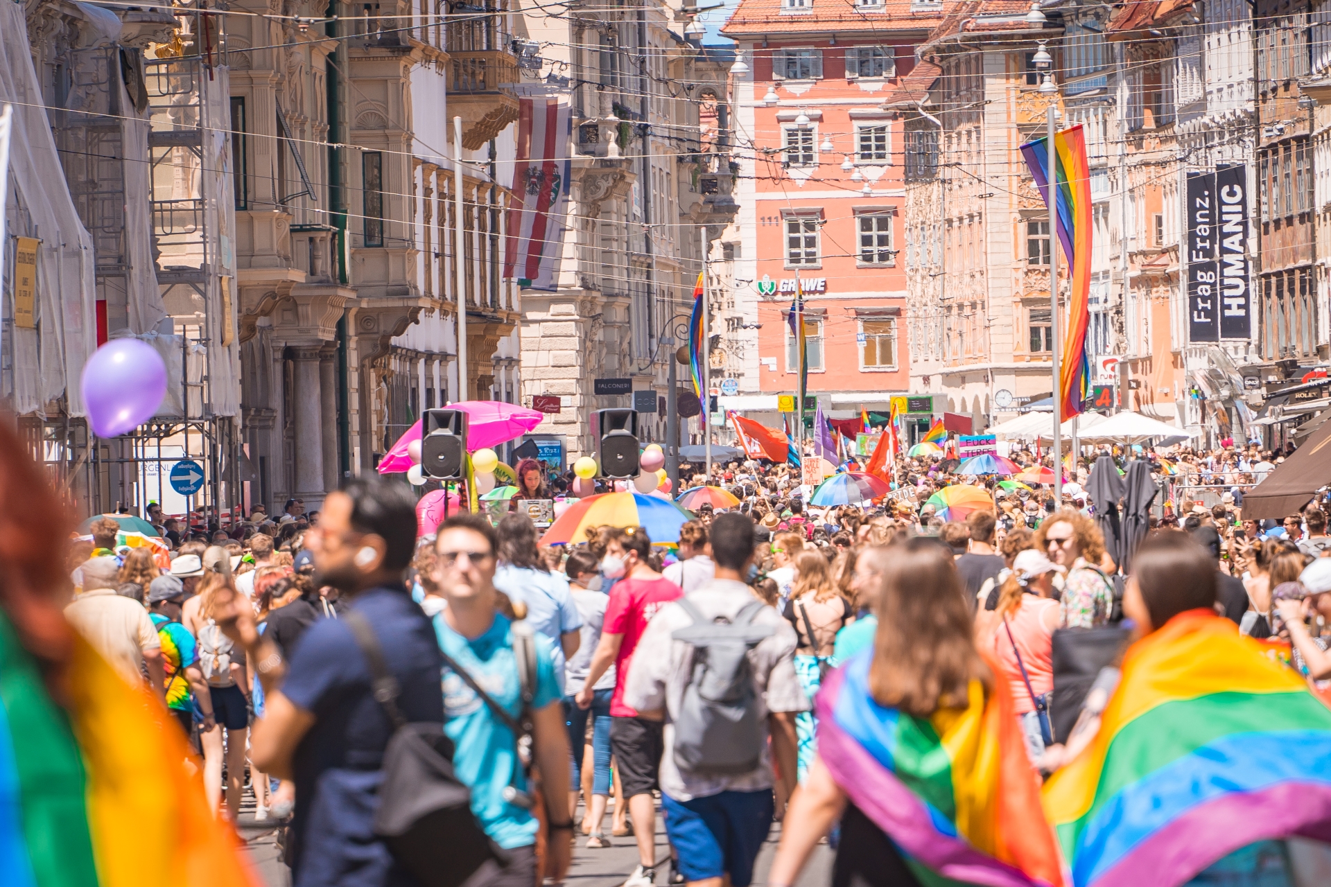 Parade durch Graz