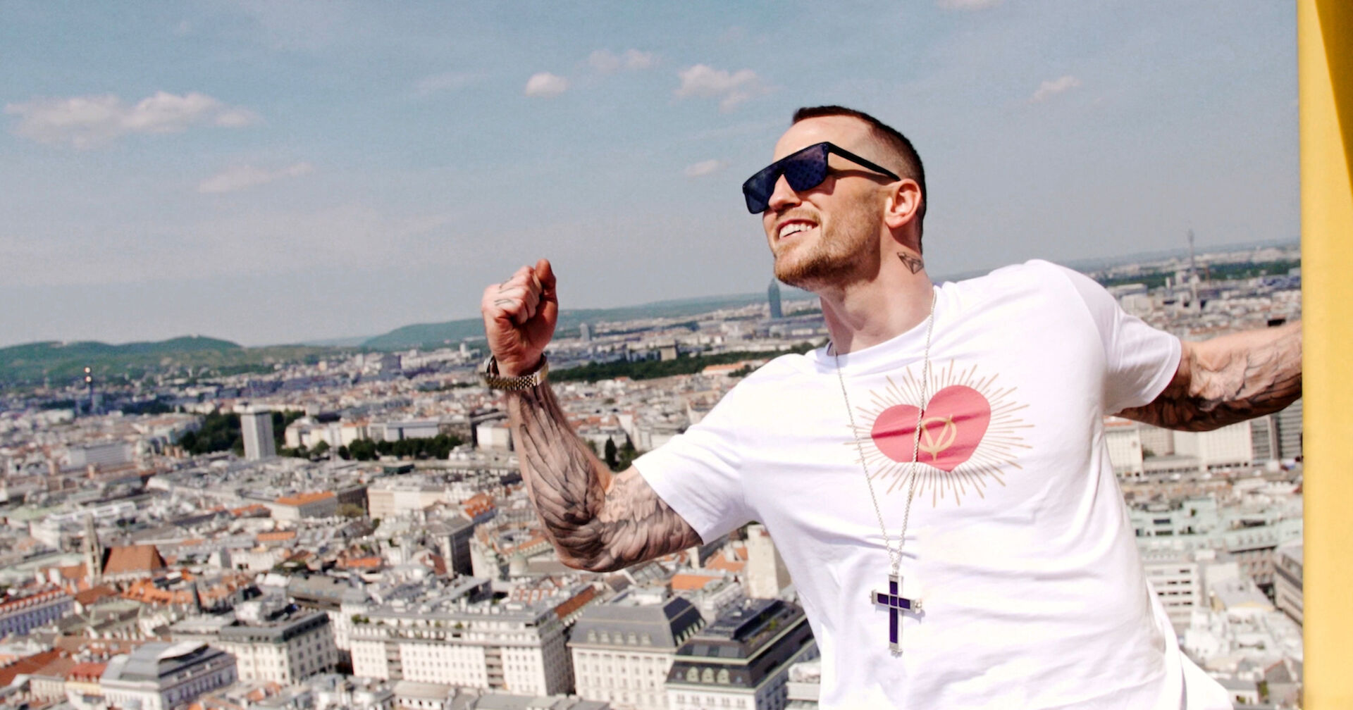 Musiker Freeman Vienna am Dach des Wiener Stephandoms| Credit:  Karl Vancura