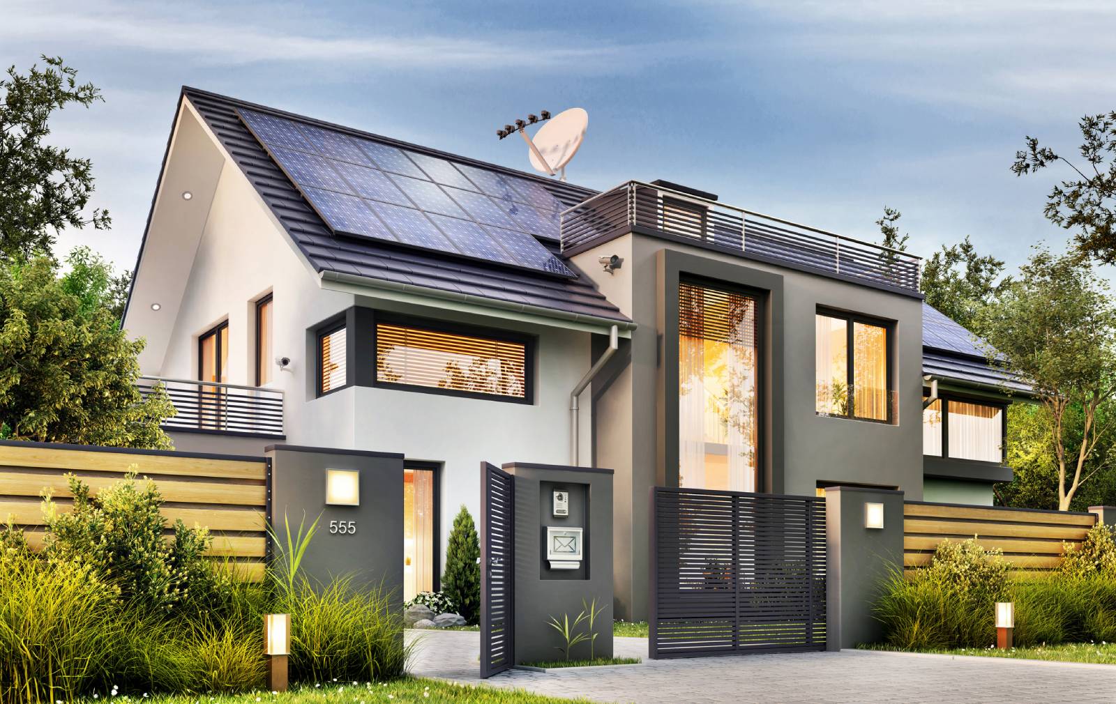 Modernes Haus von außen | Credit: iStock.com/sl-f