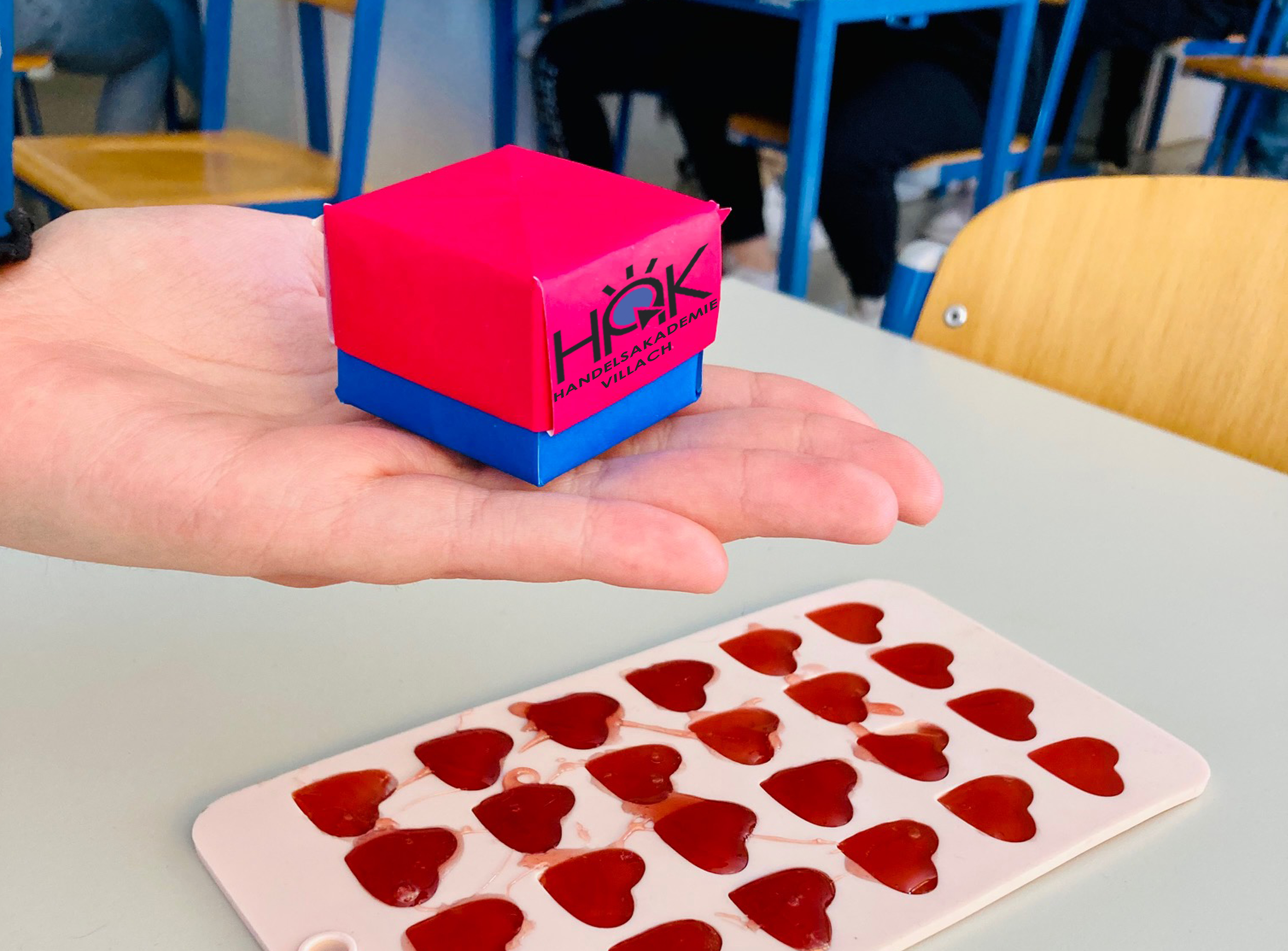 Gummiherzen selbst produziert