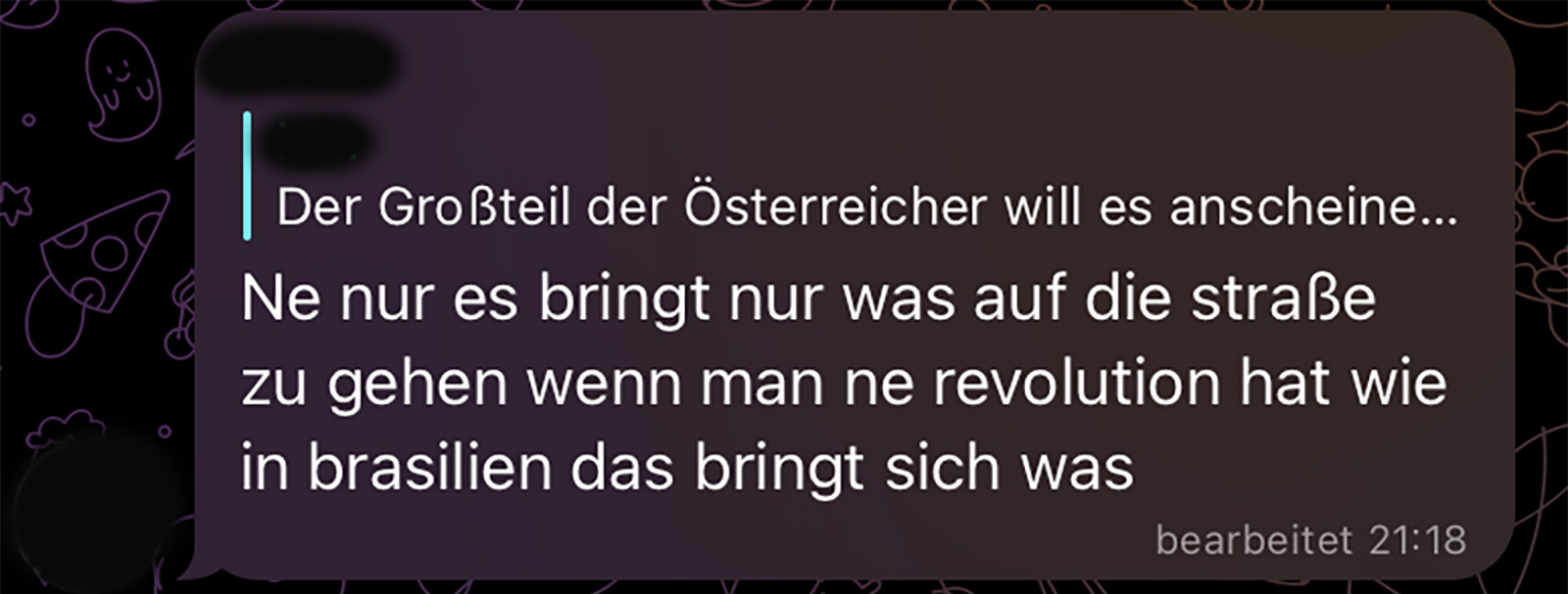 Telegram-Nachricht