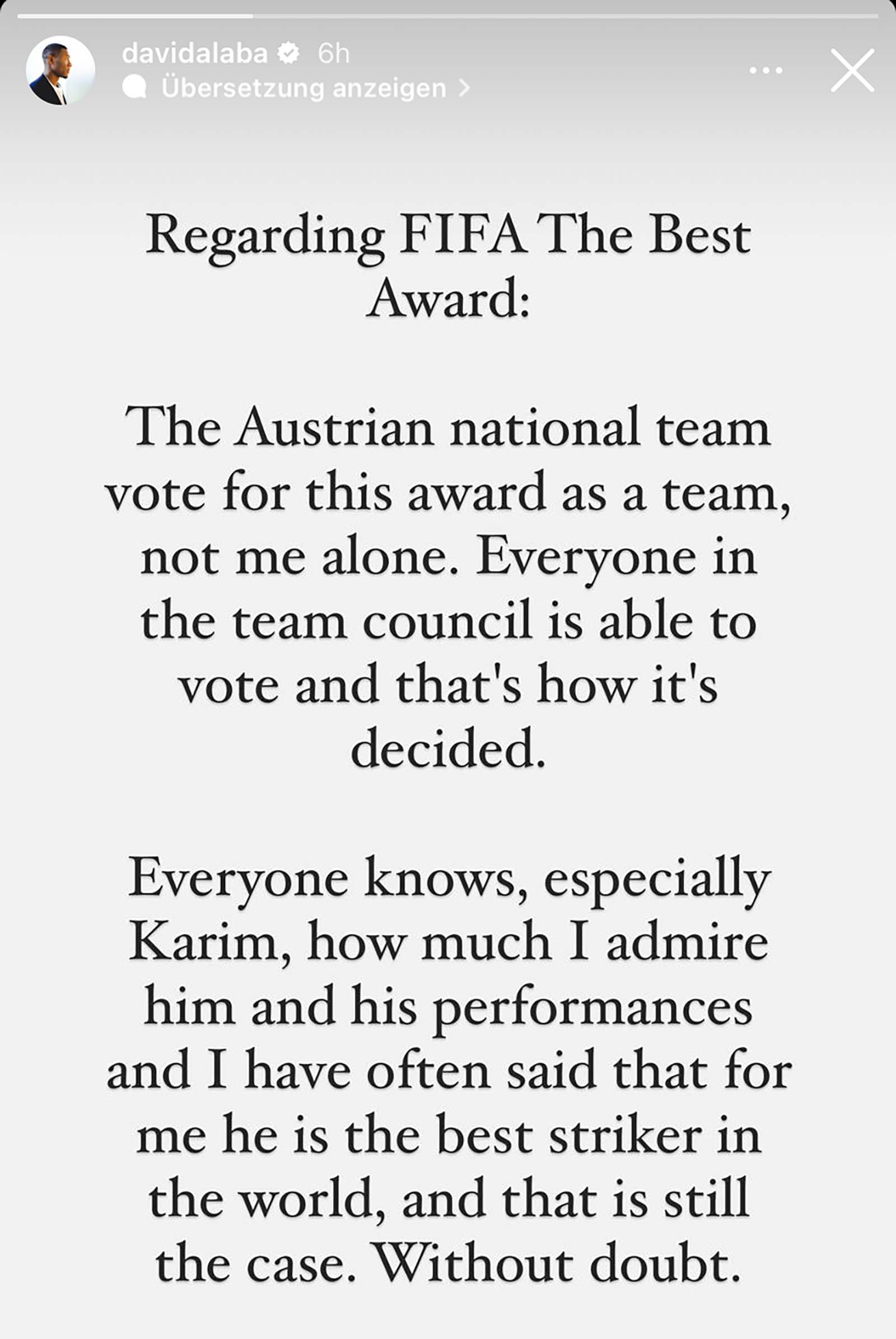 David Alabas Instagram-Story