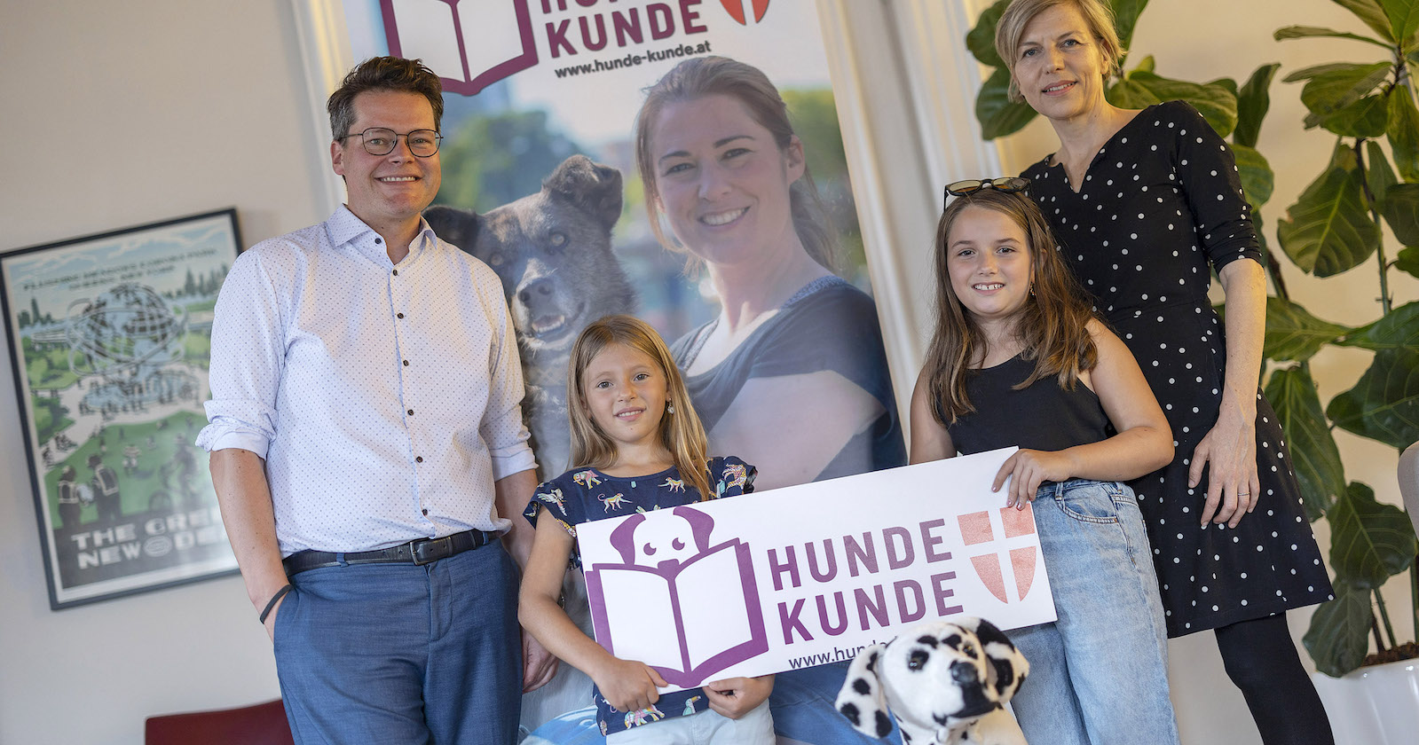 Porträt, Gruppe zwei Erwachsene zwei Kinder
