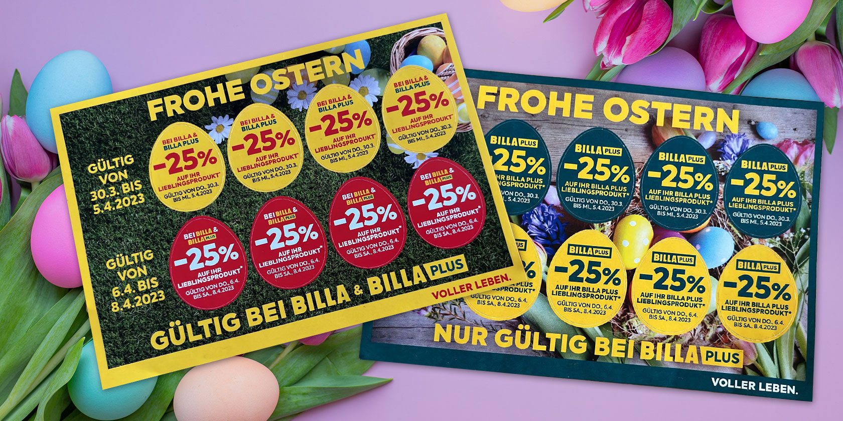Rabatt-Pickerl von Billa und Billa Plus