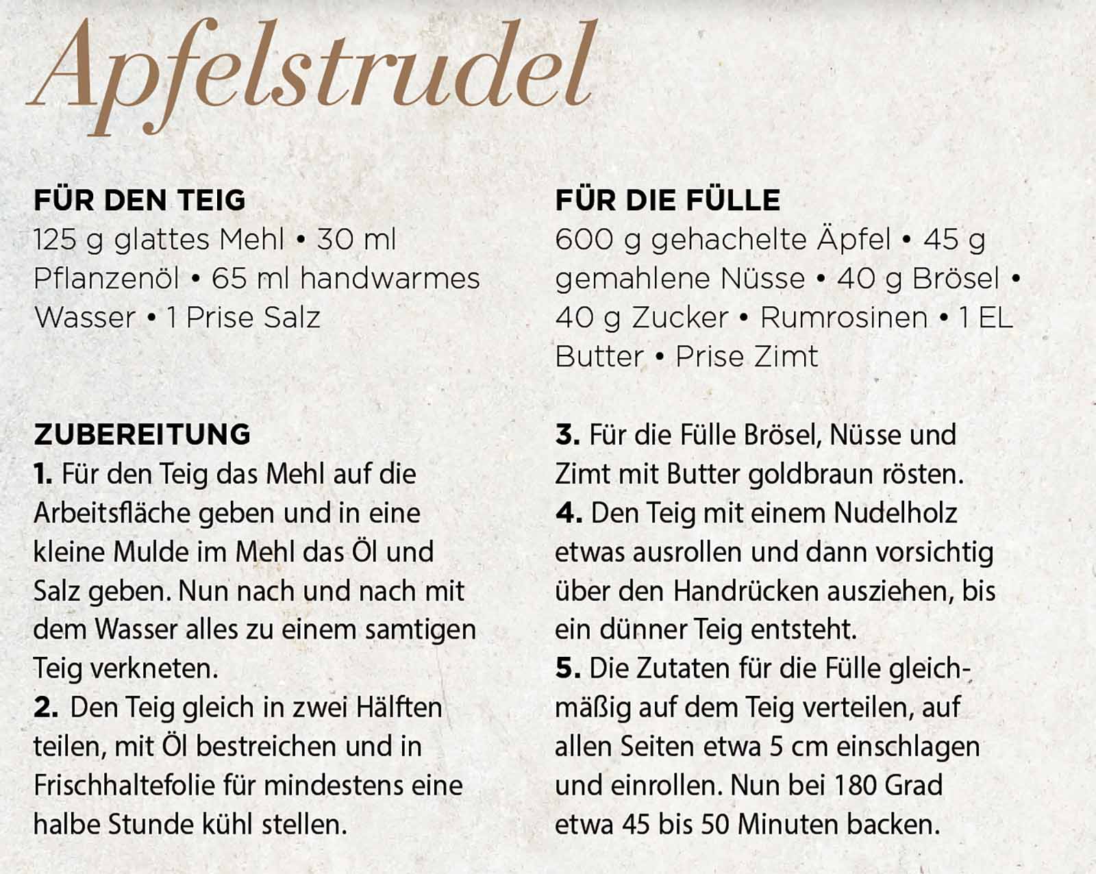 Apfelstrudel-Rezept