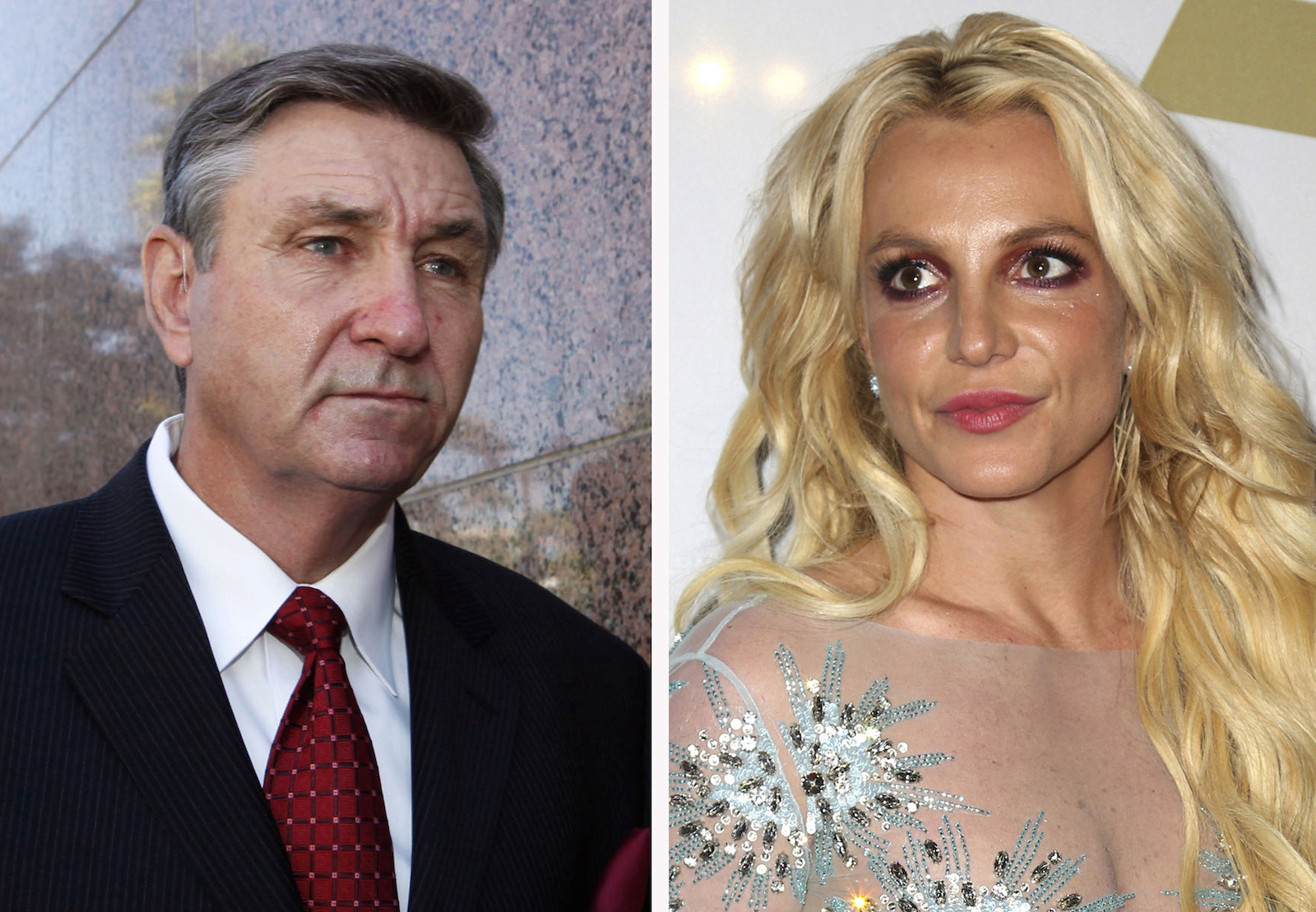 Ein Foto von Britney Spears und eines von ihrem Vater Jamie Spears.