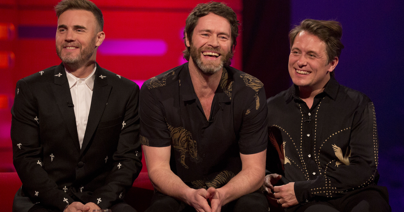 Gary Barlow, Howard Donald und Mark Owen von Take That | Credit: Isabel Infantes / PA / picturedesk.com