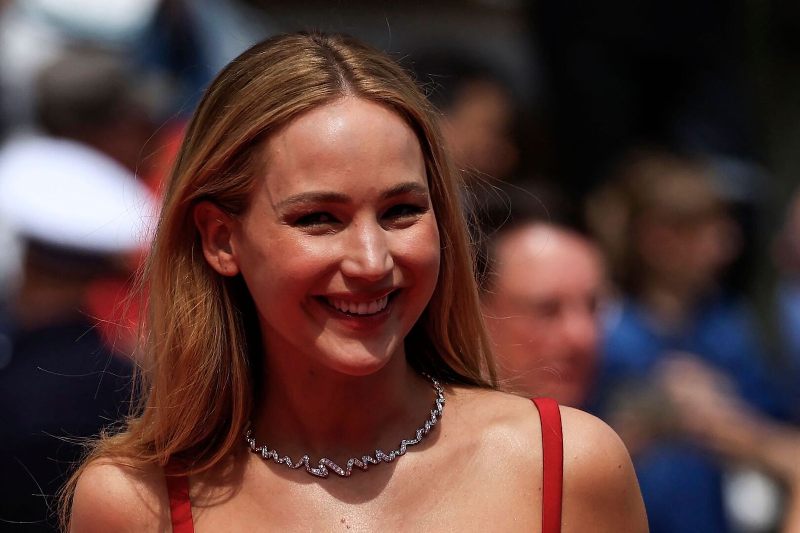 Strahlte über das ganze Gesicht: Jennifer Lawrence