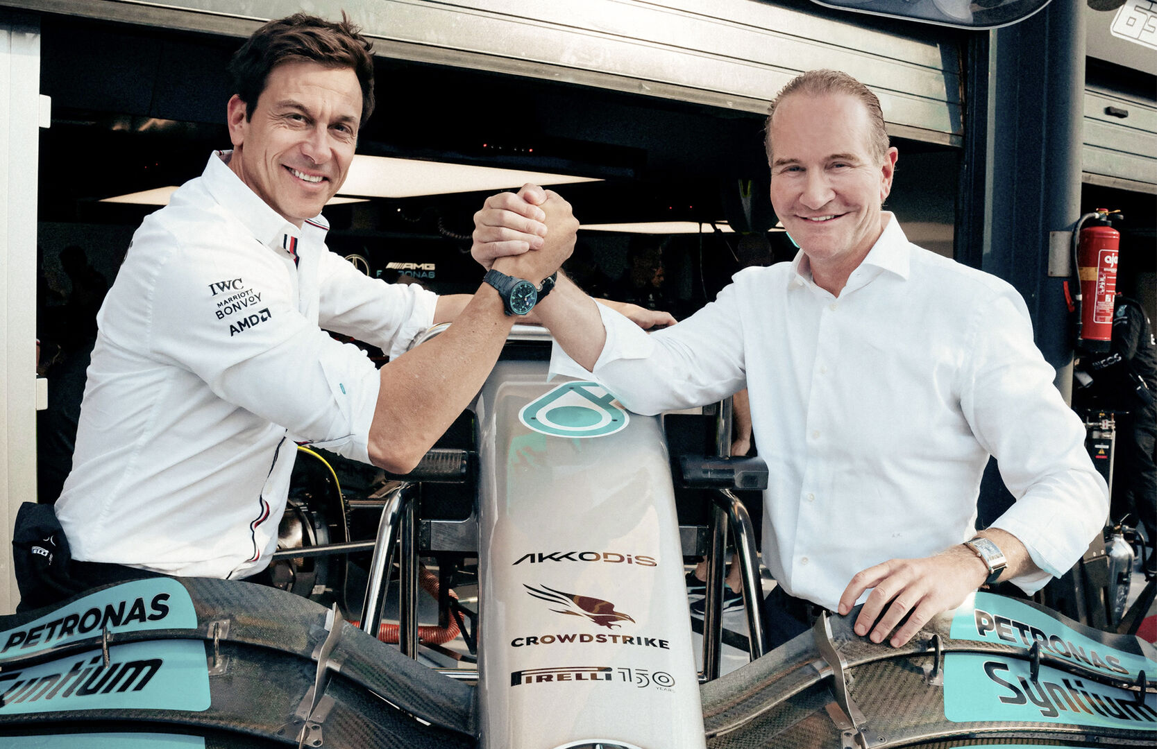 Toto Wolff (links) und Einhell-CEO Andreas Kroiss.
