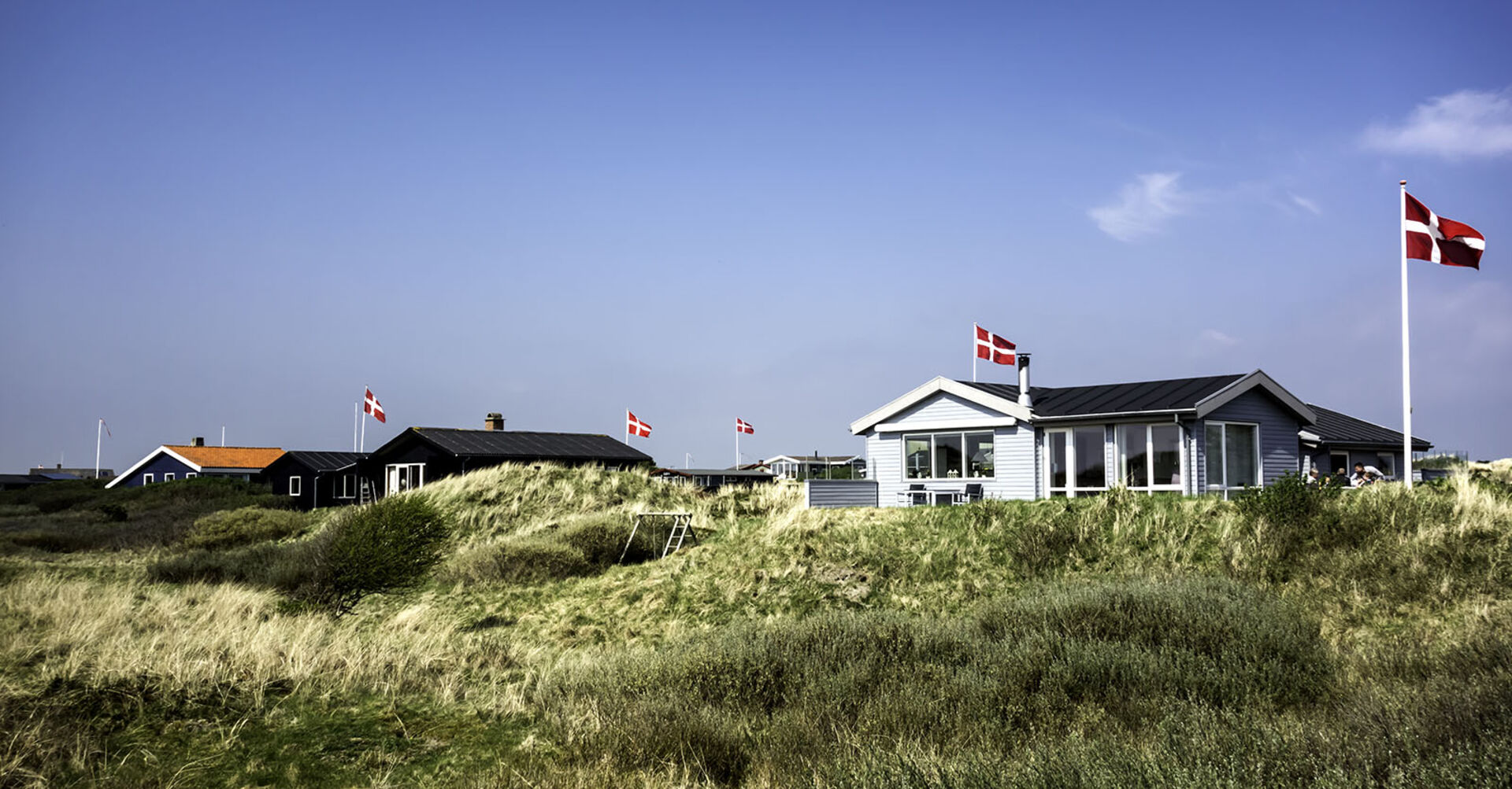 Landschaft von Dänemark mit Häusern | Credit: iStock.com/frankix