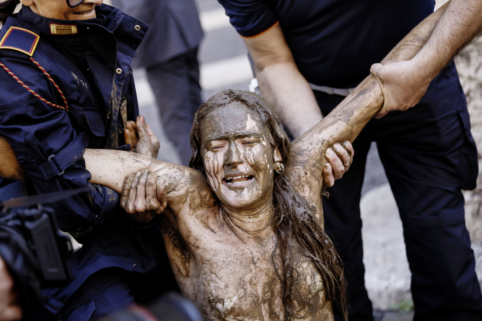 Klimaaktivistin in Rom