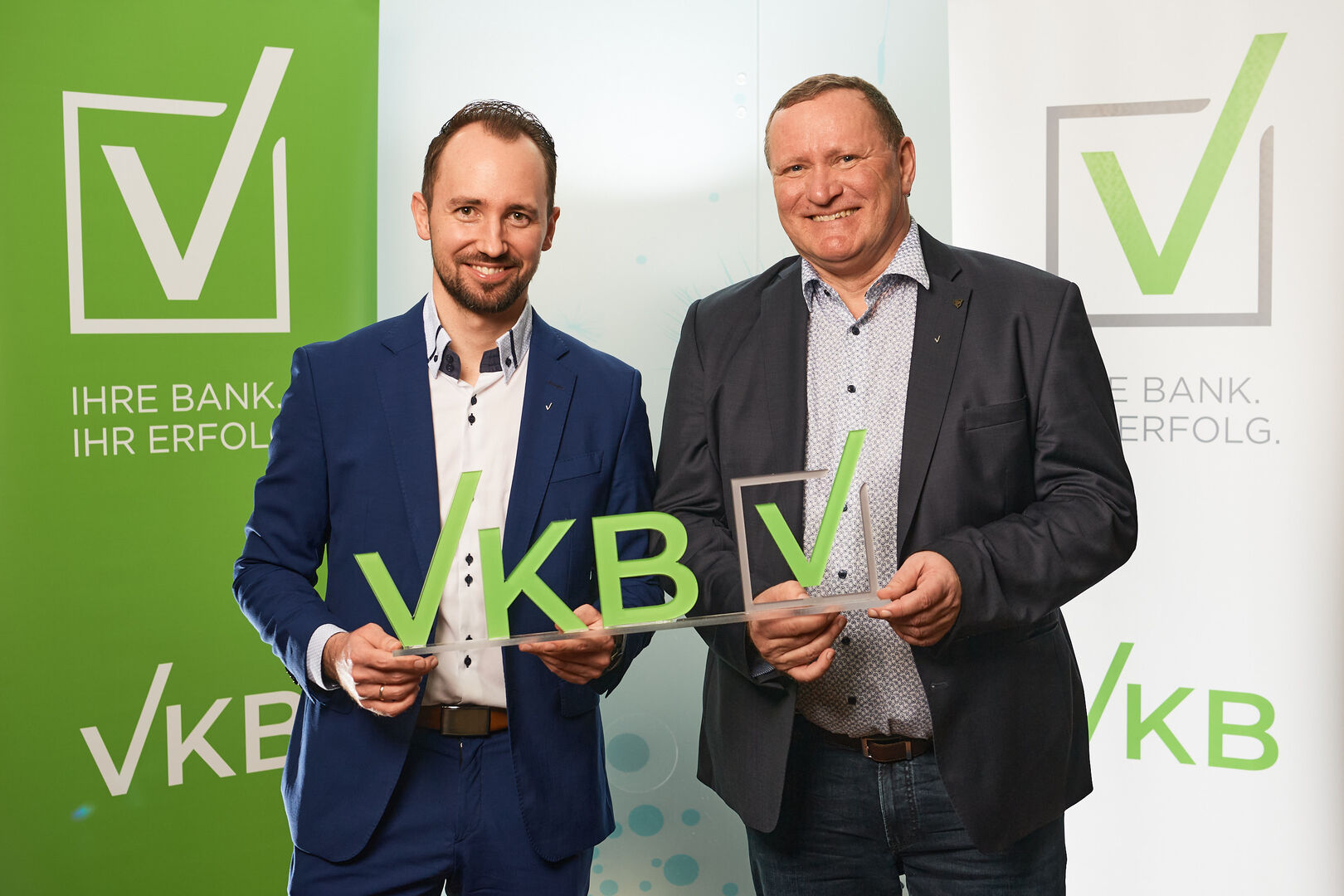 VKB-Vorstandssprecher Markus Auer und Aufsichtsratschef Matthäus Schobesberger