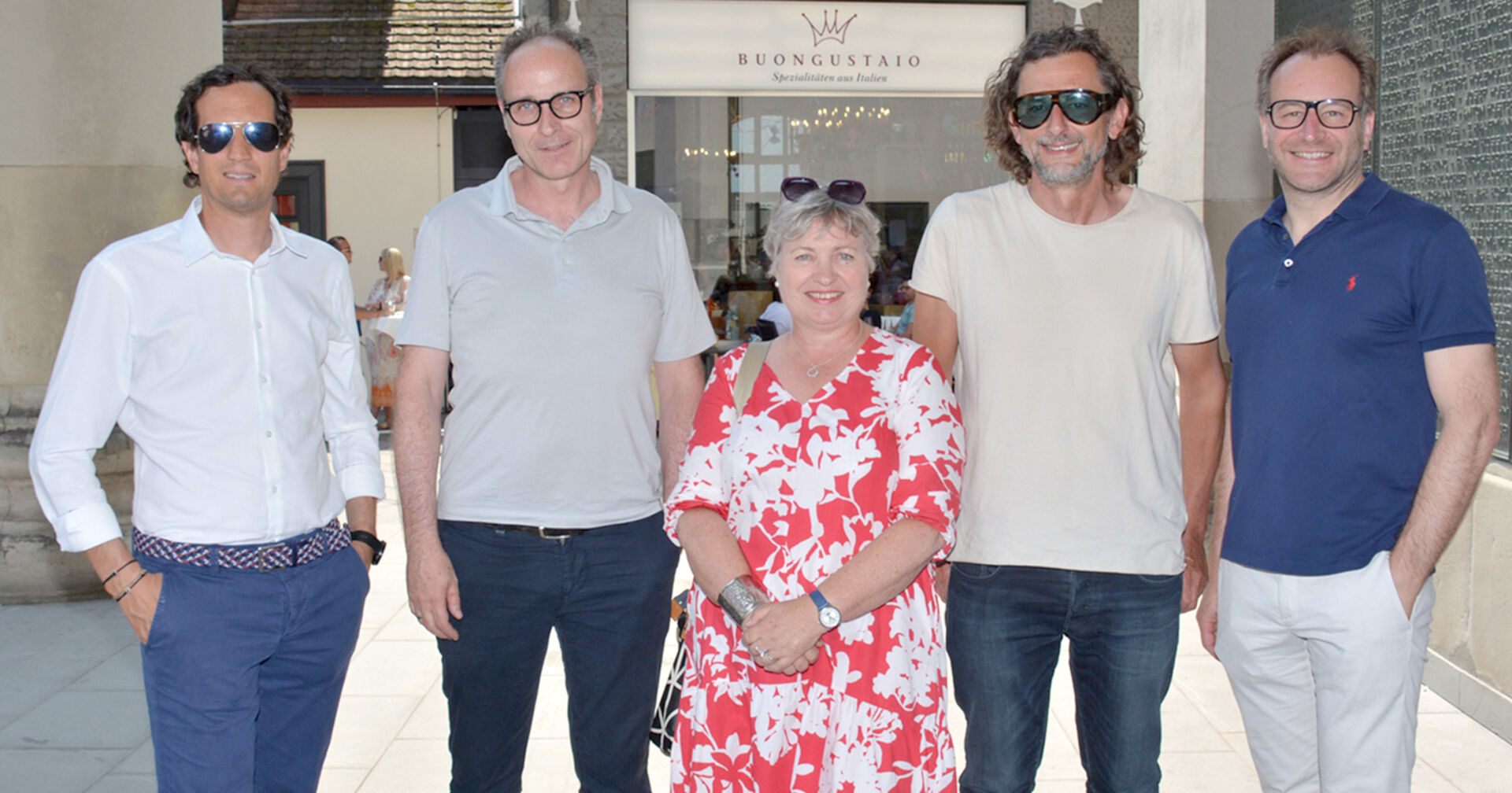 René Krall (Dornbirner Sparkasse), neuer inside Obmann Jörg Ströhle (zurgams), Irmgard Huber (Mohrenbräu), Ideengeber Marty Rauch (irr), Stadtrat Alexander Juen