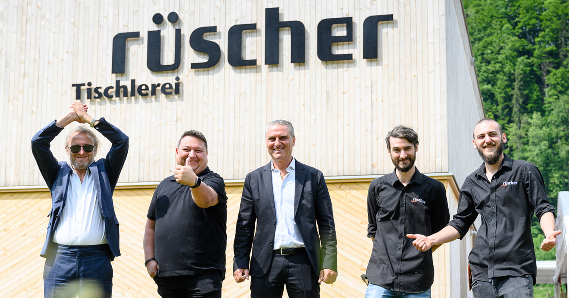 Heinz, Christian, Tone, Richard und Maximilian Rüscher (v. li)