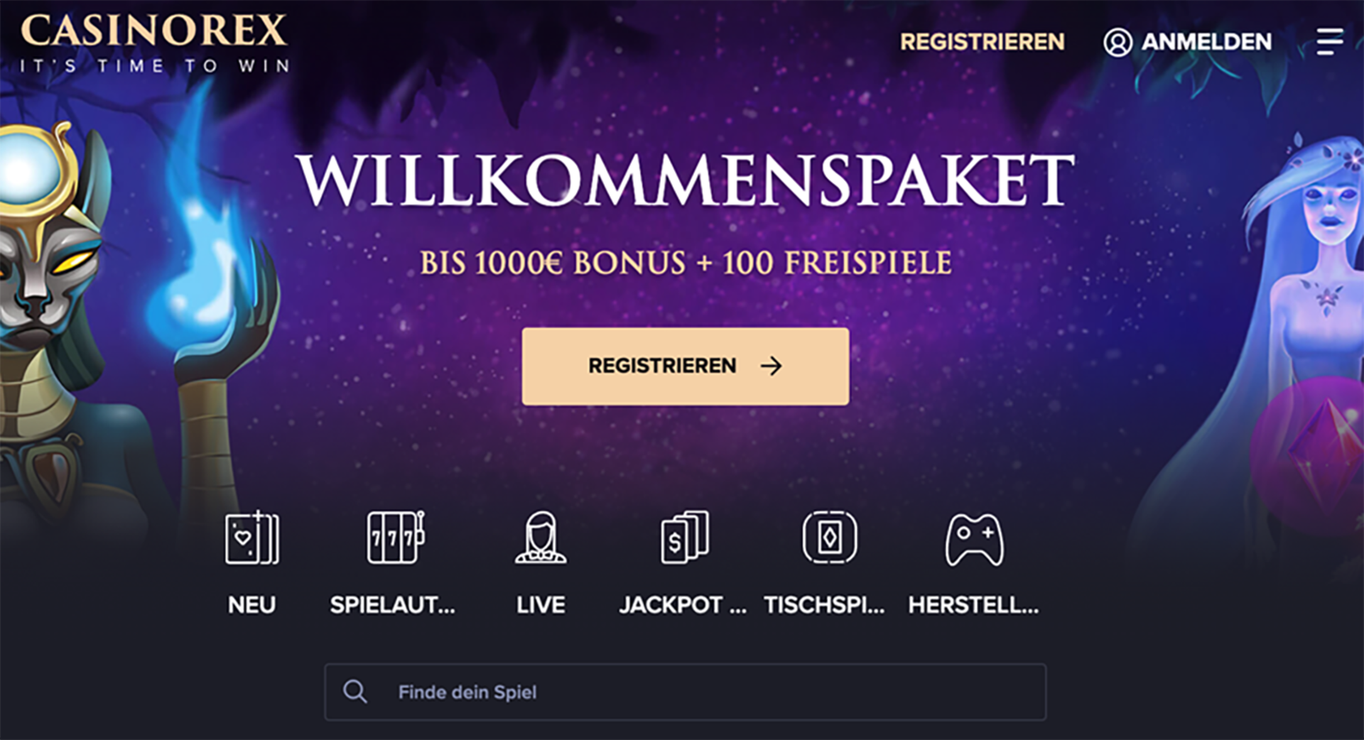 CasinoRex Online Casino | Credit: CasinoRex