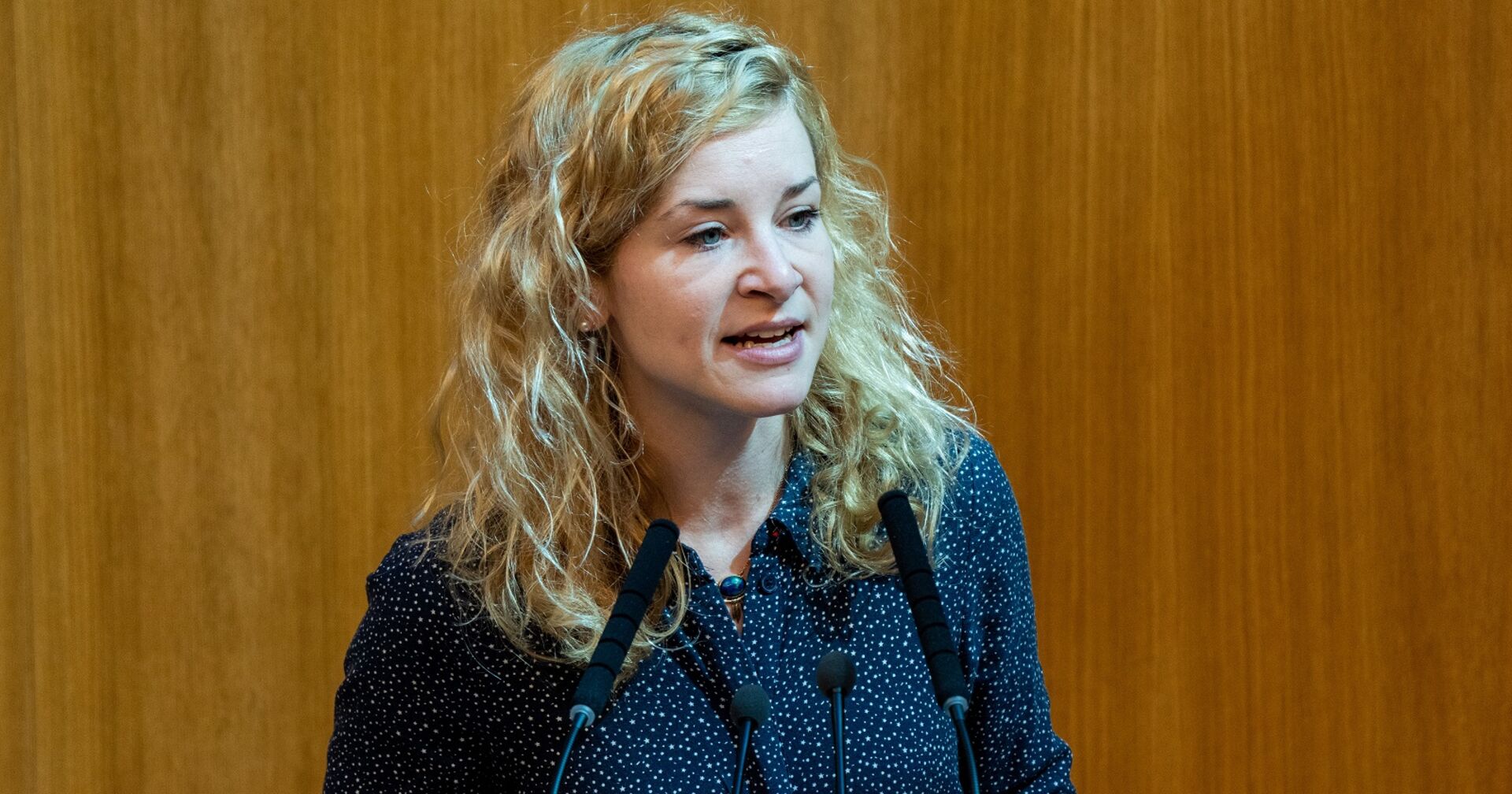 SPÖ-Frauensprecherin Holzleitner im Parlament
