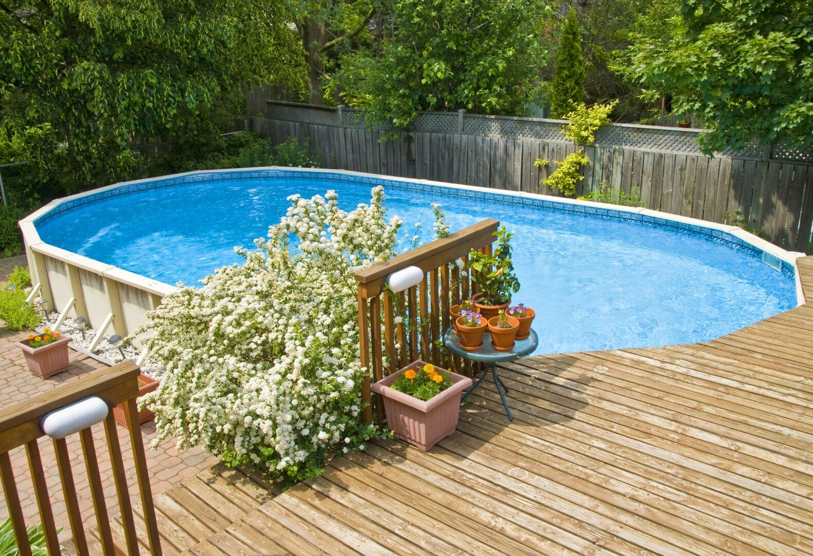 Pool im Garten | Credit: iStock.com/Chiyacat