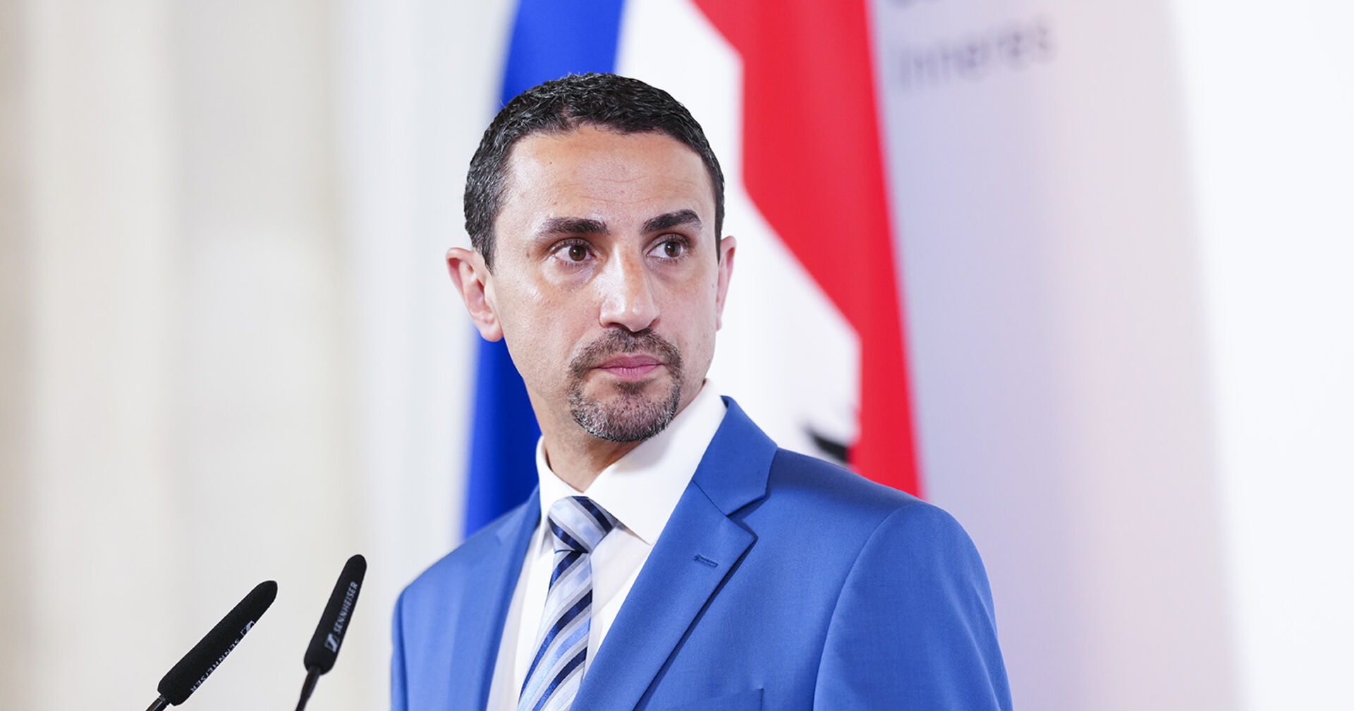 Omar Haijawi-Pirchner (Leiter DSN) anlässlich der Pressekonferenz "Präsentation des Verfassungsschutzberichtes 2022"