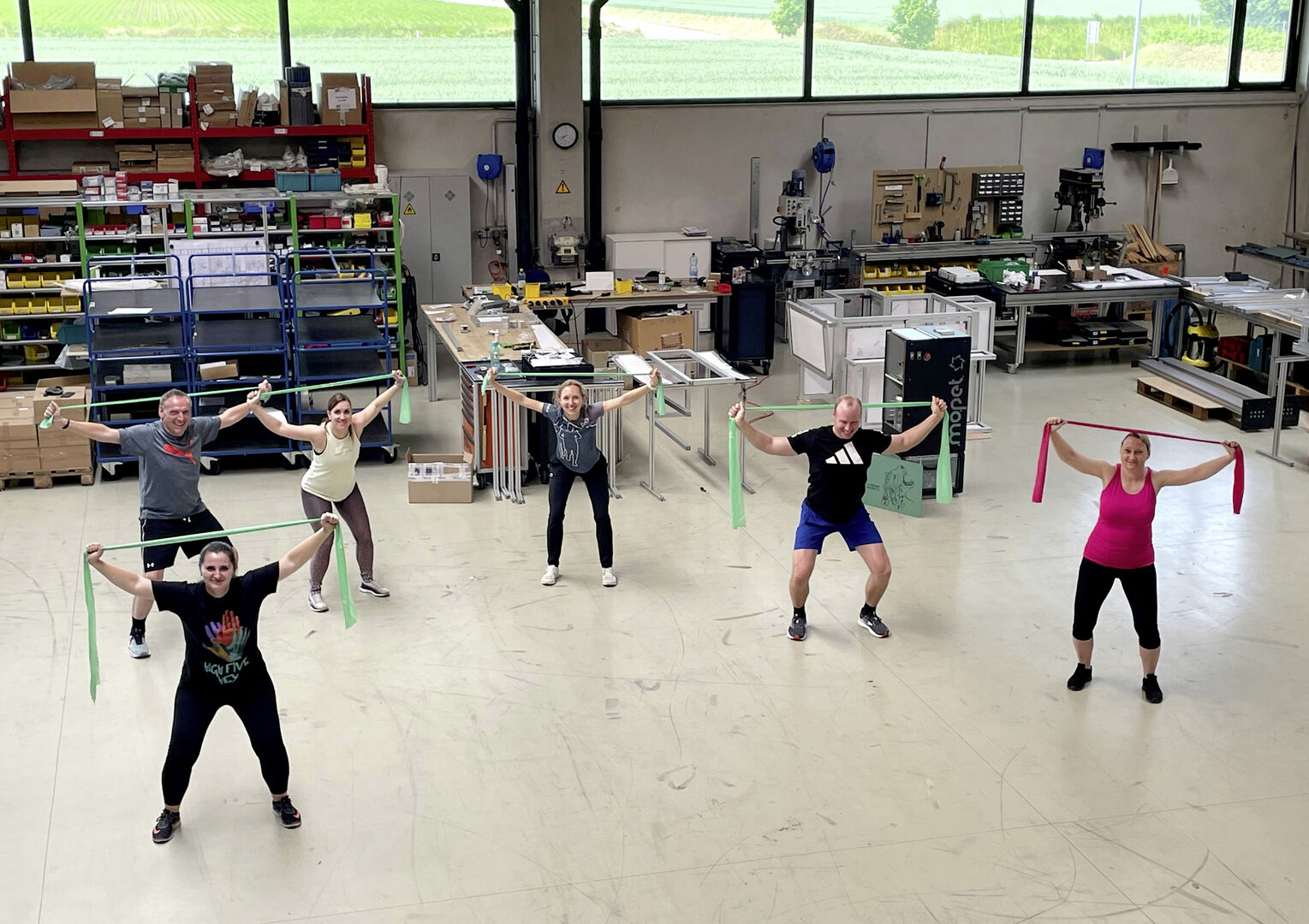 Übungen mit dem Theraband