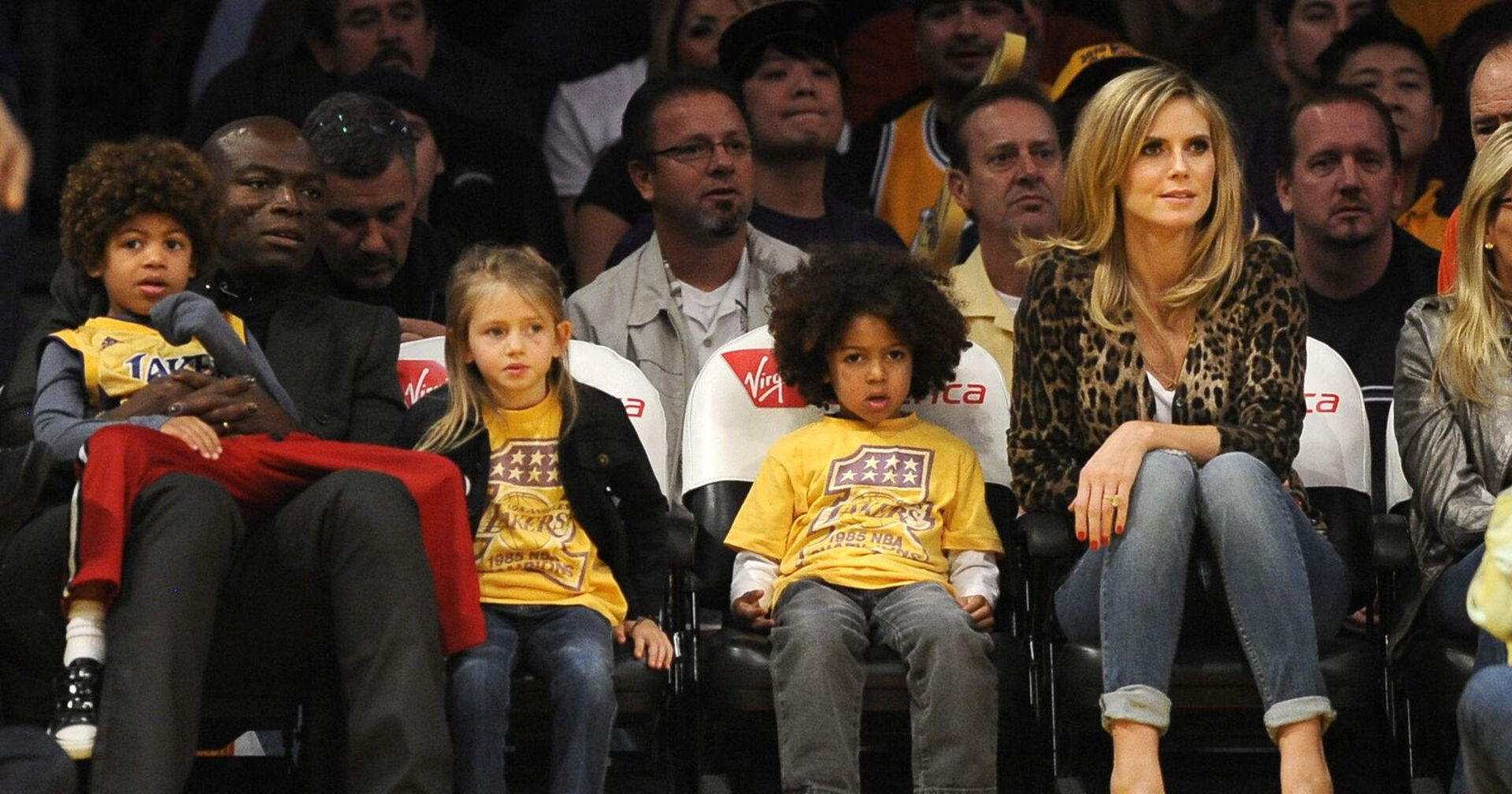 Heidi Klum und Seal mit ihren Kindern 2011.