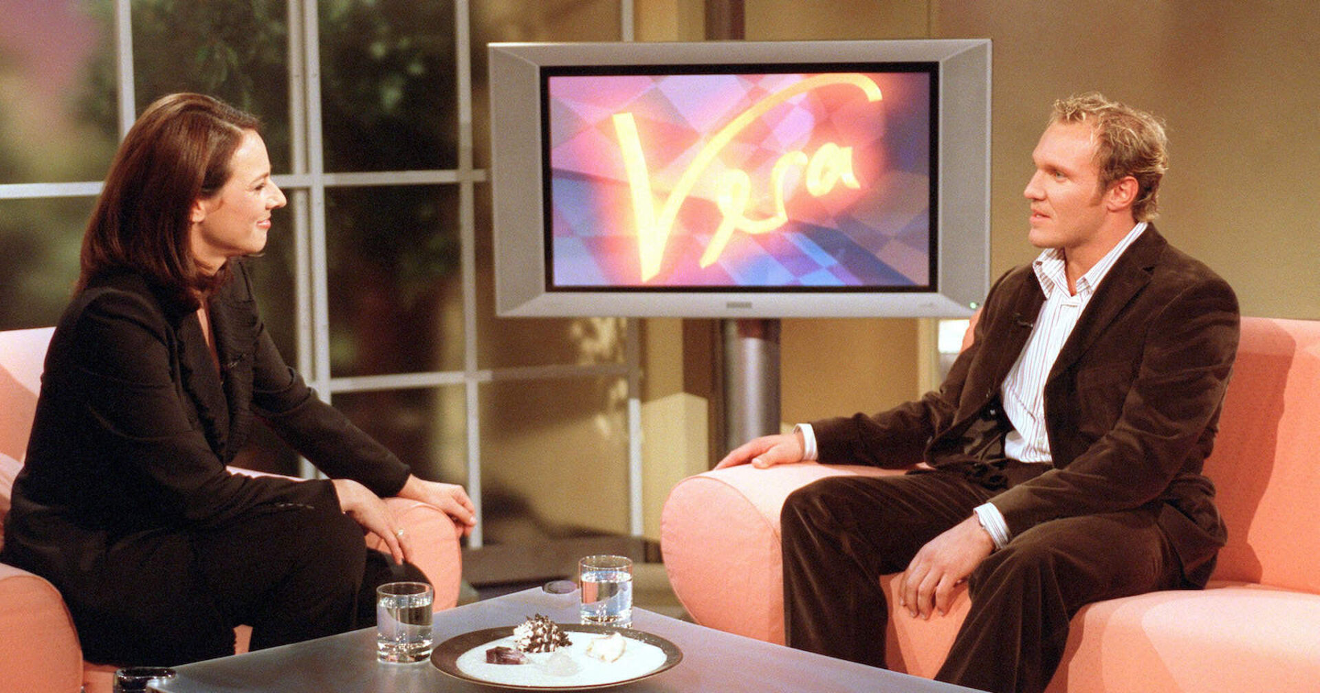 Vera Russwurm und Hermann Maier in ihrer Talkshow.